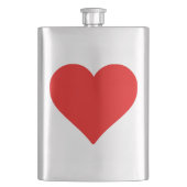 Rode Hart Vorm Liefde Klassiek Eenvoudig Minimalis Flacon (Voorkant)