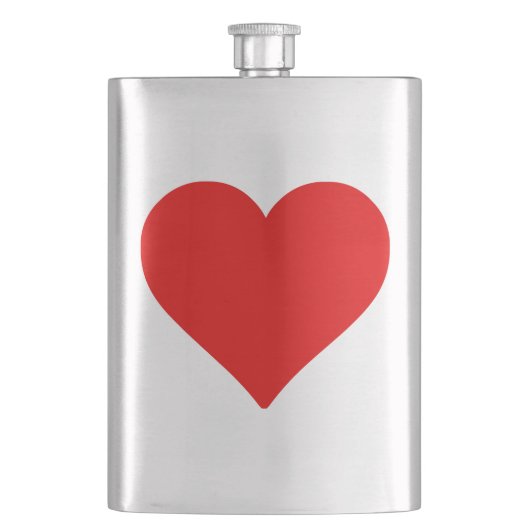 Rode Hart Vorm Liefde Klassiek Eenvoudig Minimalis Flacon (Voorkant)
