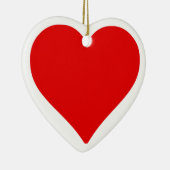 Rode Hart Vorm Liefde Klassiek Eenvoudig Minimalis Keramisch Ornament (Rechts)