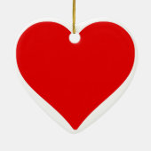 Rode Hart Vorm Liefde Klassiek Eenvoudig Minimalis Keramisch Ornament (Achterkant)