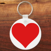 Rode Hart Vorm Liefde Klassiek Eenvoudig Minimalis Sleutelhanger (Voorkant)