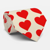 Rode Hart Vorm Liefde Klassiek Eenvoudig Minimalis Stropdas (Opgerold)