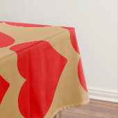 Rode Hart Vorm Liefde Klassiek Eenvoudig Minimalis Tafelkleed (Voorbeeld)