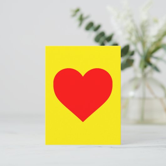 Rode Hart Warm Pop Art  Briefkaart (Staand voorkant)