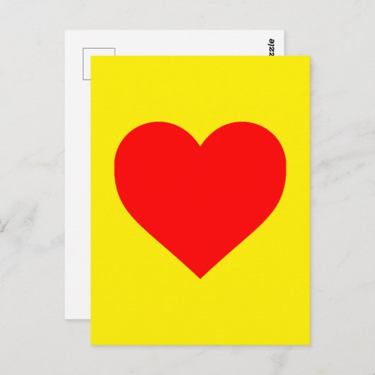 Rode Hart Warm Pop Art  Briefkaart (Voorkant / Achterkant)