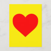Rode Hart Warm Pop Art  Briefkaart (Voorkant)