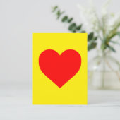 Rode Hart Warmte Pop Art  Briefkaart (Staand voorkant)