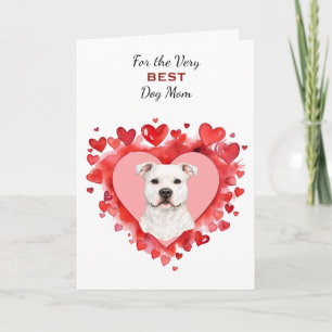 Rode Hart Witte Pitbull Hond Kwispel Mijn Staart M Feestdagen Kaart