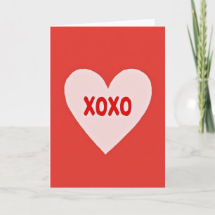 Rode Hart Xoxo Valentijnskaart Kaart