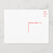 Rode Hart Zwart Ik hou van jou Pen Trouw Verloving Aankondigingskaart (Achterkant)