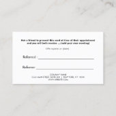 Rode Hart Zwart-witte Strepen Salon Verwijzing (Achterkant)