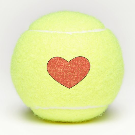 Rode hartafdruk tennisballen (Voorkant)