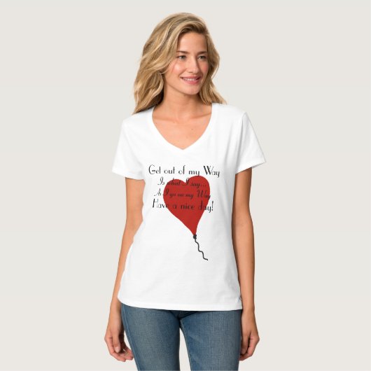 Rode hartballon Gezegde Shirt (Voorkant volledig)