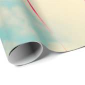 Rode hartballon tegen troebel hemd cadeaupapier (Rol Hoek)