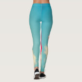 Rode hartballon tegen troebel hemd leggings (Achterkant)