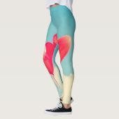 Rode hartballon tegen troebel hemd leggings (Links)