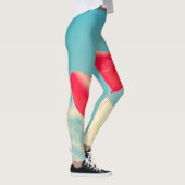 Rode hartballon tegen troebel hemd leggings (Rechts)