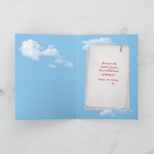 Rode Hartballon voor 39e verjaardag Kaart (Binnen)