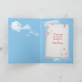 Rode hartballon voor 5 jaar kaart (Binnen)