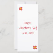 Rode hartballonnen bloemen Valentijnsdag wit (Achterkant)