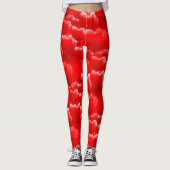 rode hartballonnen leggings (Voorkant)