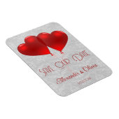 Rode hartballonnen sparen de Datum Magnet Magneet (Rechterzijde)