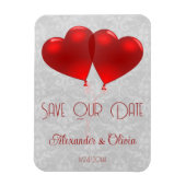 Rode hartballonnen sparen de Datum Magnet Magneet (Verticaal)