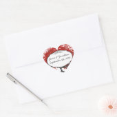 Rode Hartbladboom Hart Sticker (Envelop)