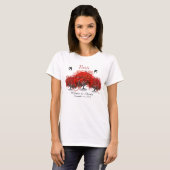 Rode Hartbladboom T-shirt (Voorkant volledig)