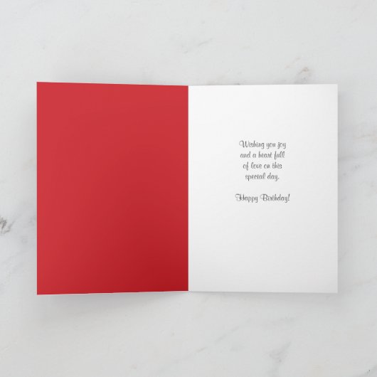 Rode hartbloem Maart op zaterdag Kaart (Binnen)