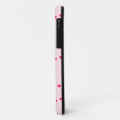 rode hartcirkels op roze Case-Mate iPhone case (Achterkant/links)
