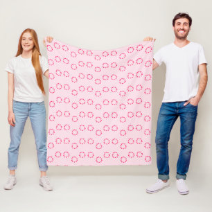 rode hartcirkels op roze fleece deken