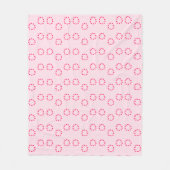 rode hartcirkels op roze fleece deken (Voorkant)