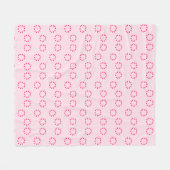 rode hartcirkels op roze fleece deken (Voorkant (Horizontaal))