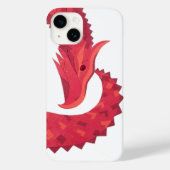 Rode hartdraak op wit Case-Mate iPhone case (Achterkant)