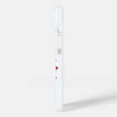 Rode hartdraak op wit Case-Mate iPhone case (Achterkant / Links)