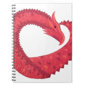 Rode hartdraak op wit notitieboek (Voorkant)