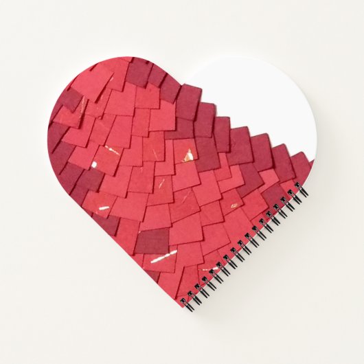 Rode hartdraak op wit notitieboek (Achterkant)