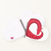 Rode hartdraak op wit notitieboek (Binnen)