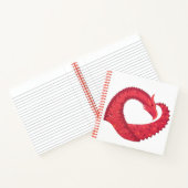 Rode hartdraak op wit notitieboek (Binnen)