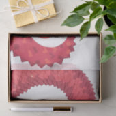 Rode hartdraak op wit tissuepapier (Geschenk)