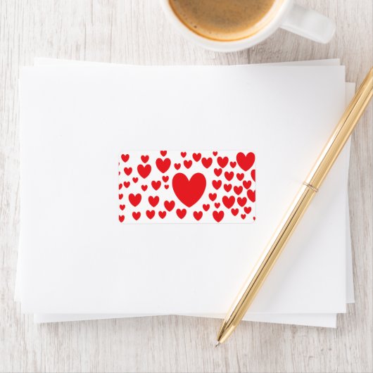 Rode hartelabels etiket (Insitu)