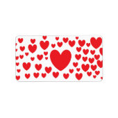 Rode hartelabels etiket (Voorkant)