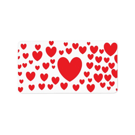 Rode hartelabels etiket (Voorkant)