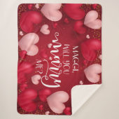 Rode harten Aangepast huwelijksvoorstel Sherpa Deken (Voorkant)
