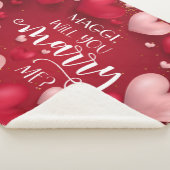 Rode harten Aangepast huwelijksvoorstel Sherpa Deken (3/4)