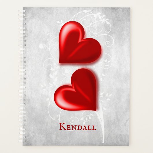 Rode harten - Aangepaste planner (Voorkant)