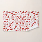 Rode harten bad handdoek (Handdoek)