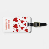 Rode harten bagagelabel (Voorkant horizontaal)