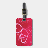 Rode harten bagagelabel (Voorkant verticaal)